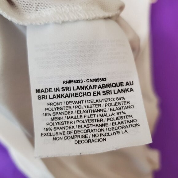 NIKE Pro‎ Intertwist Muscle Tank Top Womens Large L White Black Tulip Back Train - Picture 7 of 9